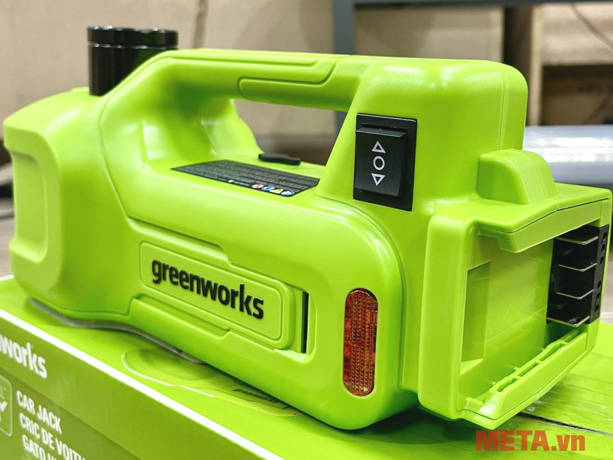 Kích nâng xe ô tô mini cầm tay dùng pin Greenworks 24V ‎JKG301