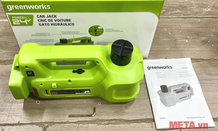 Kích nâng xe ô tô mini cầm tay dùng pin Greenworks 24V ‎JKG301