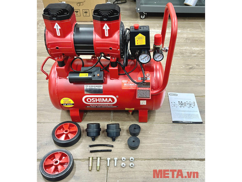 Bộ sản phẩm máy nén khí không dầu Oshima 30-2.0 Máy nén khí không dầu Oshima 30-2.0