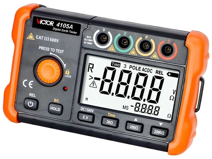 Máy đo điện trở đất Victor 4105A (2000Ω, 200VAC)