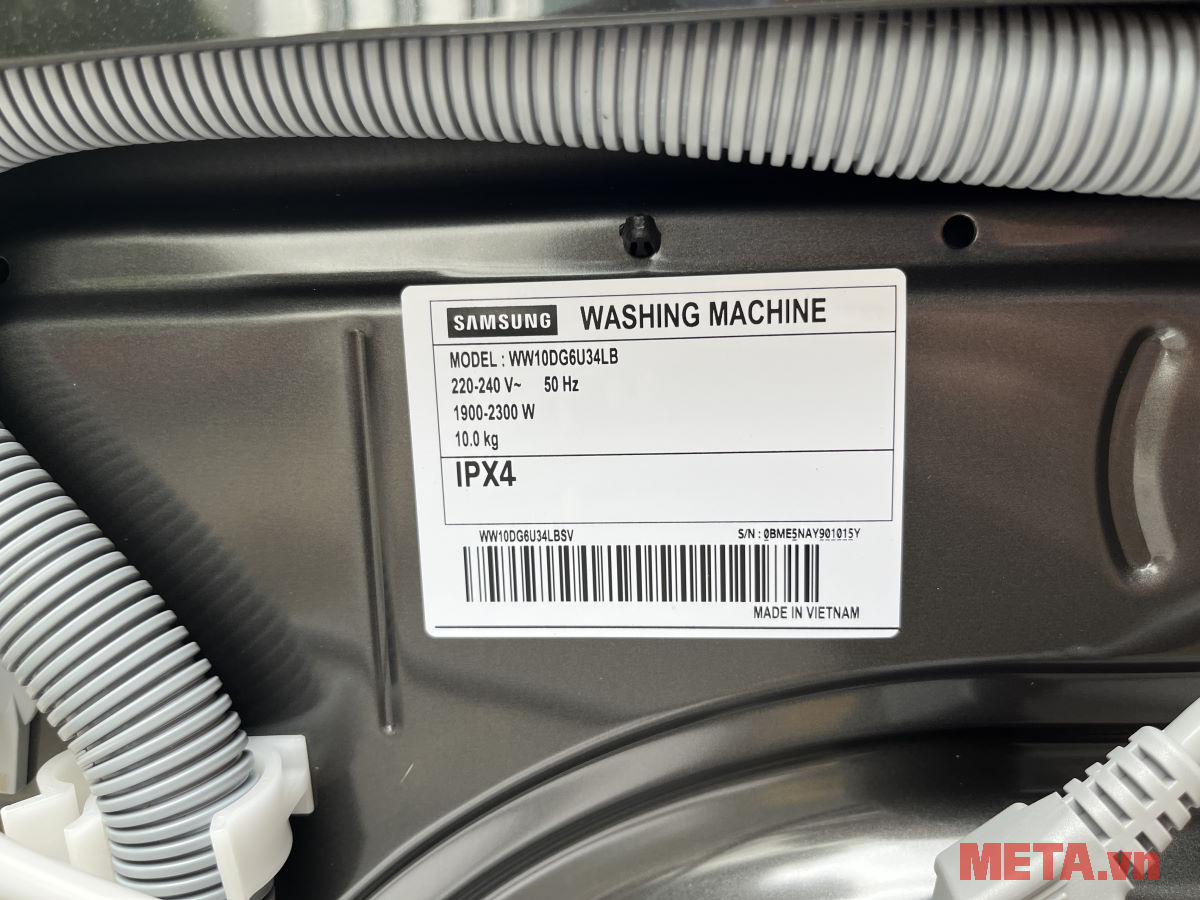 Máy giặt Samsung AI EcoBubble Inverter 10 kg WW10DG6U34LBSV