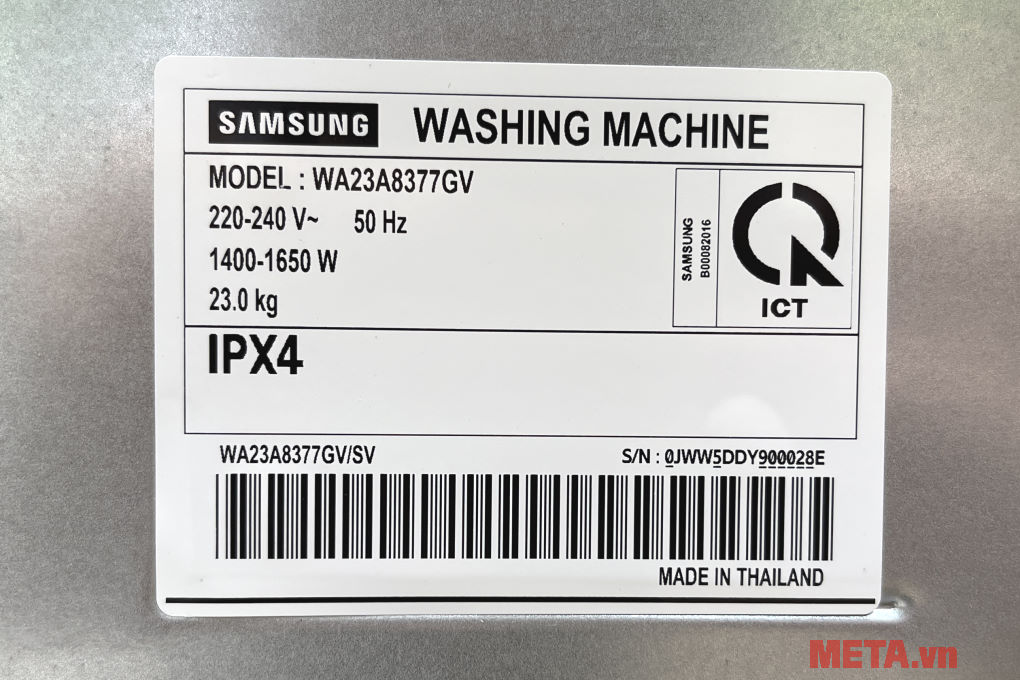 Máy giặt Samsung Inverter 23kg WA23A8377GV/SV
