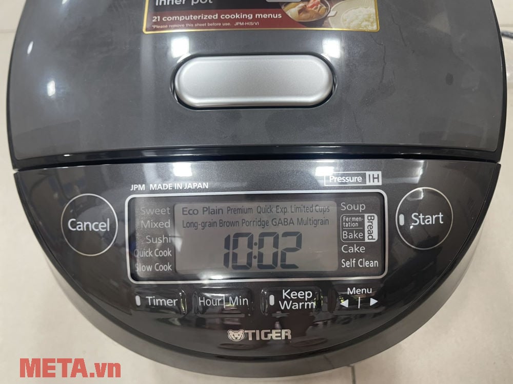Nồi cơm điện tử cao tần áp suất 5 trong 1 Tiger JPM-H18V