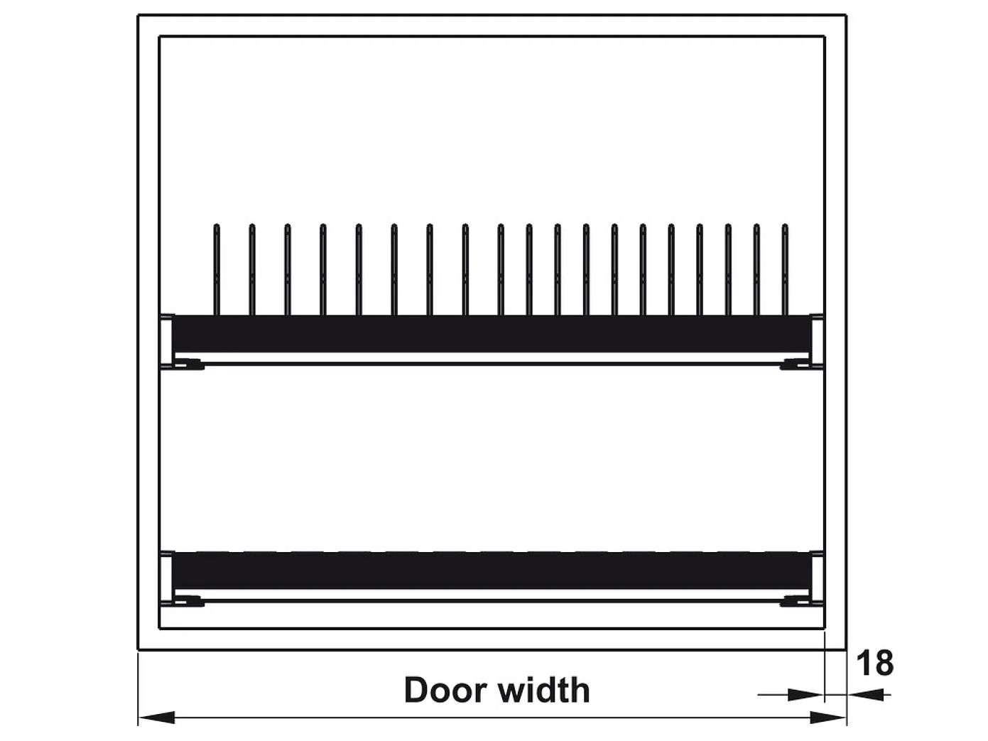 Rổ bát đĩa cố định Hafele PRESTO có khung 900mm (544.40.014)