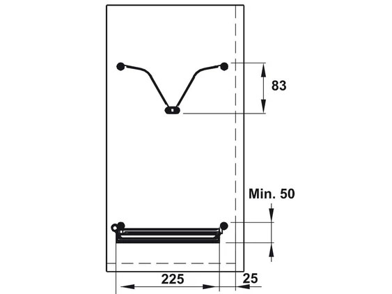 Rổ chén dĩa cố định Hafele Presto không có khung 800mm (544.40.033)