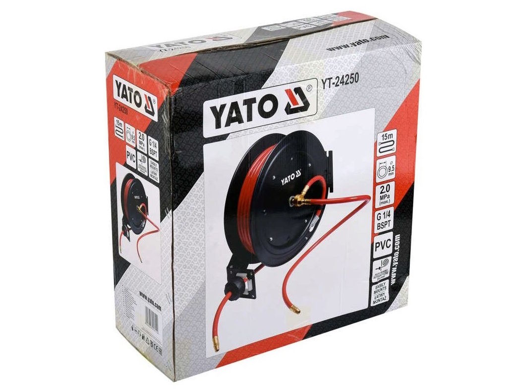Dây hơi tự rút 9.5mm x 15m Yato YT-24250