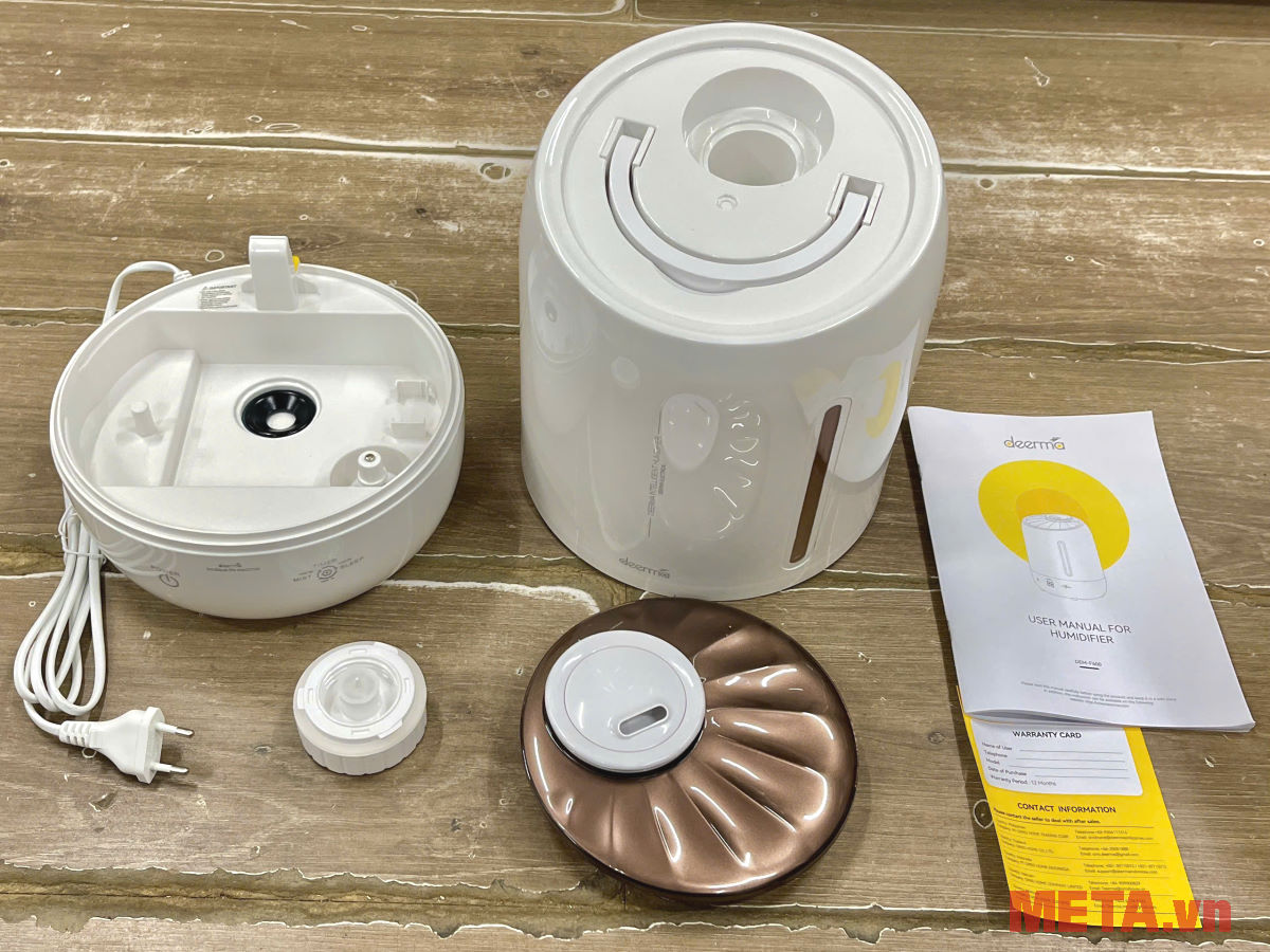 Bộ sản phẩm Máy tạo độ ẩm Deerma F600 Máy tạo độ ẩm Deerma F600