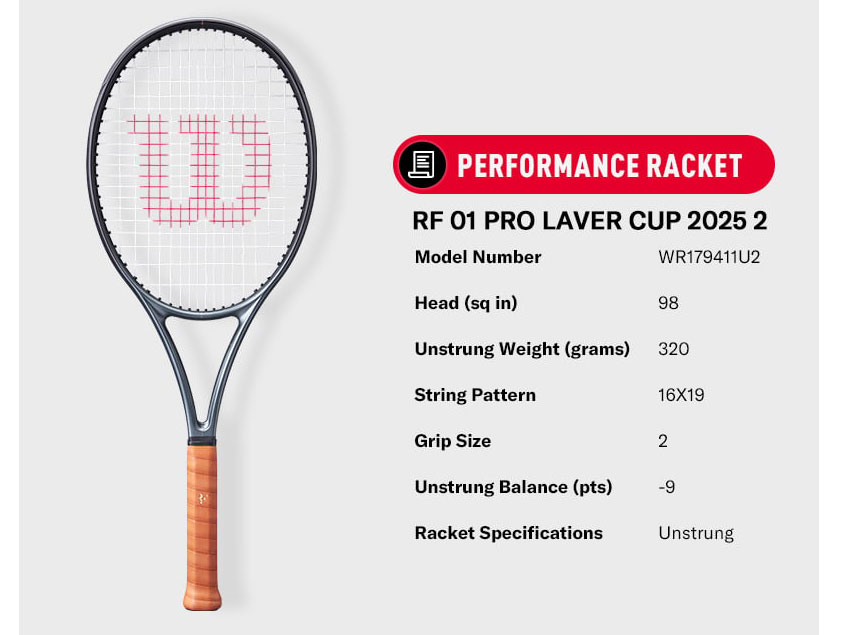 Vợt Tennis Wilson RF 01 Pro Laver WR179411U