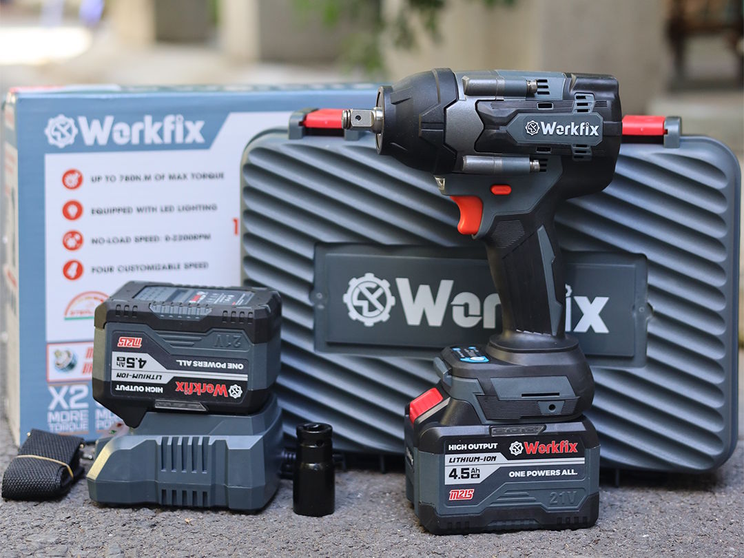Máy siết bu lông dùng pin Workfix WF-IW780N (2 pin, 1 sạc)
