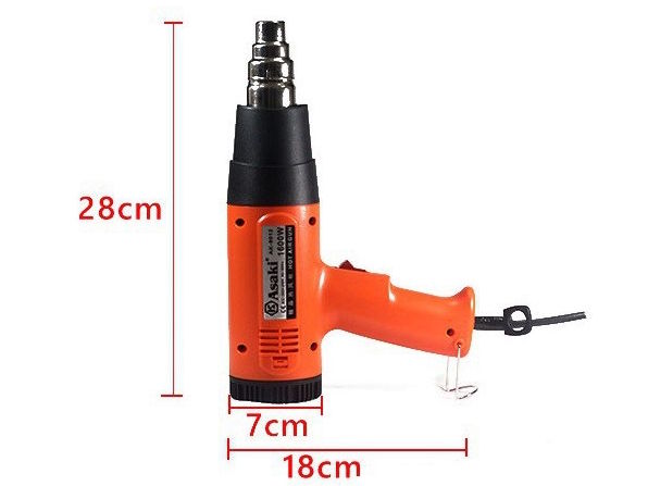 Súng thổi hơi nóng Asaki AK-9012 - 1.600W