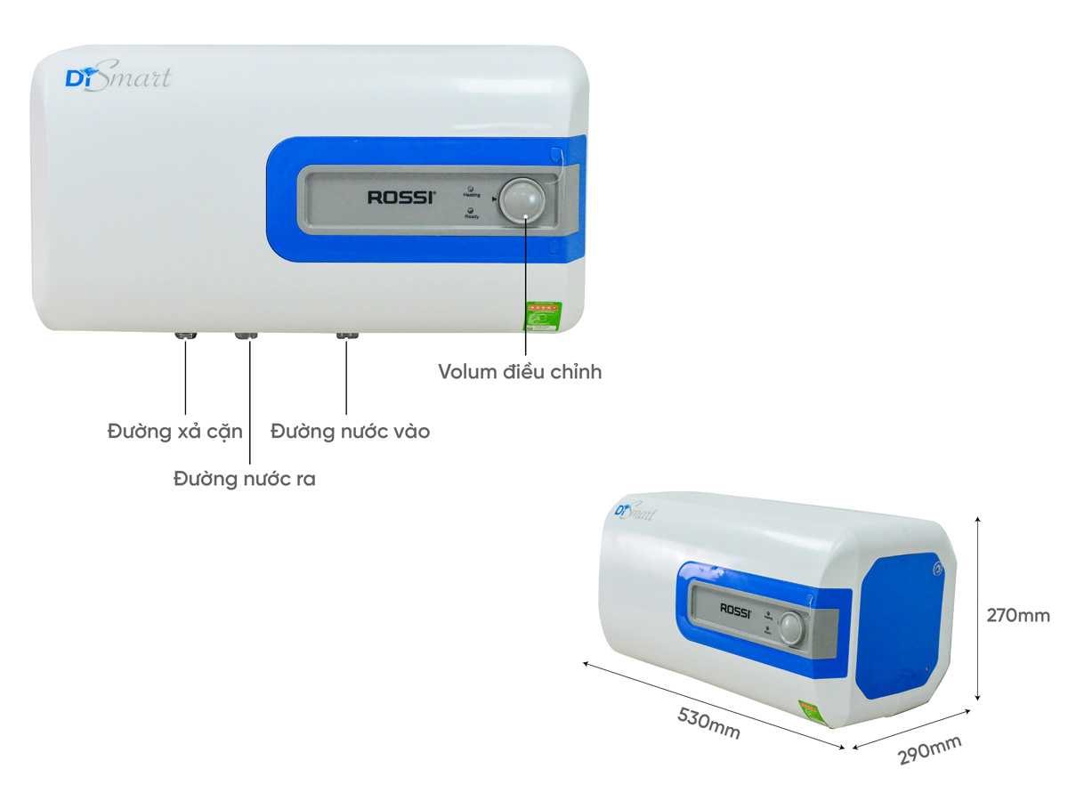 Bình nóng lạnh Rossi SMART RST-15SL