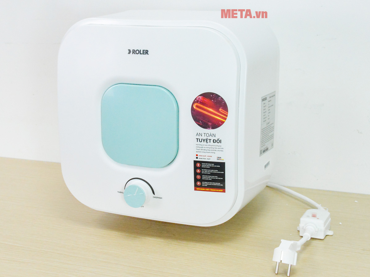 Bình tắm nóng lạnh Roler RWH-8116 15 lít (Kiểu vuông)