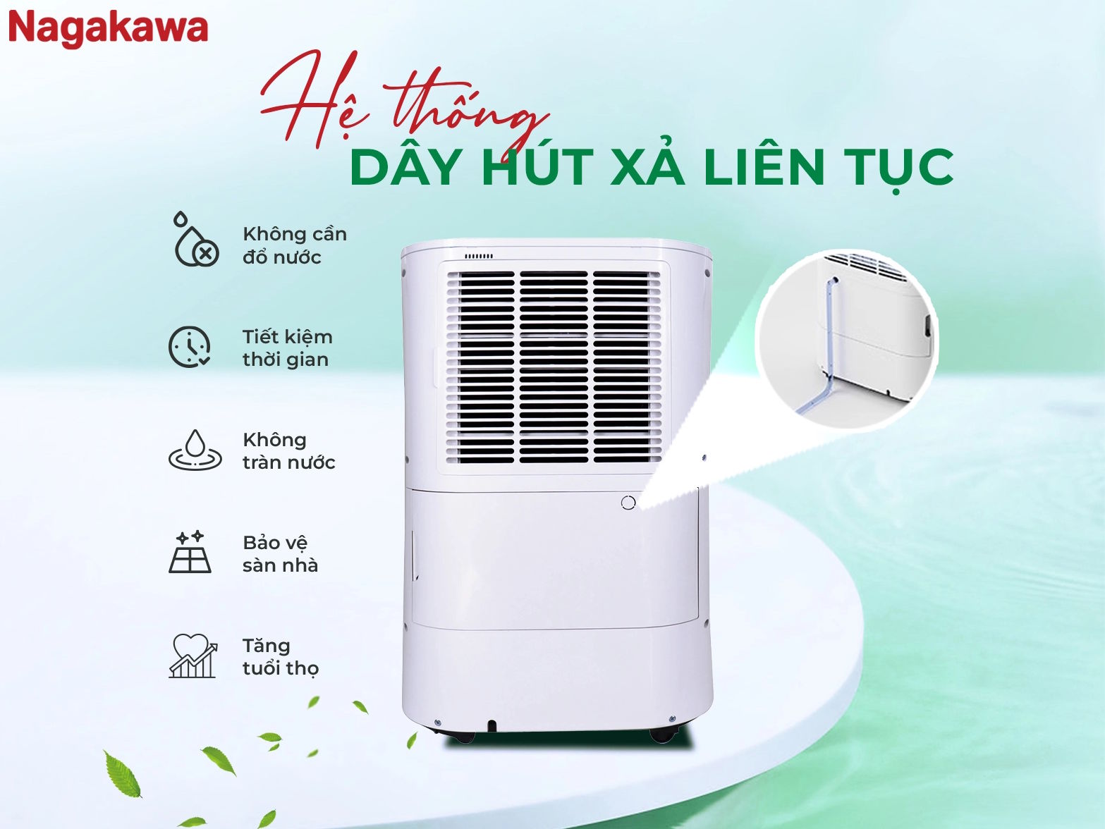 Máy hút ẩm lọc không khí Nagakawa NAD8569 - 25 lít