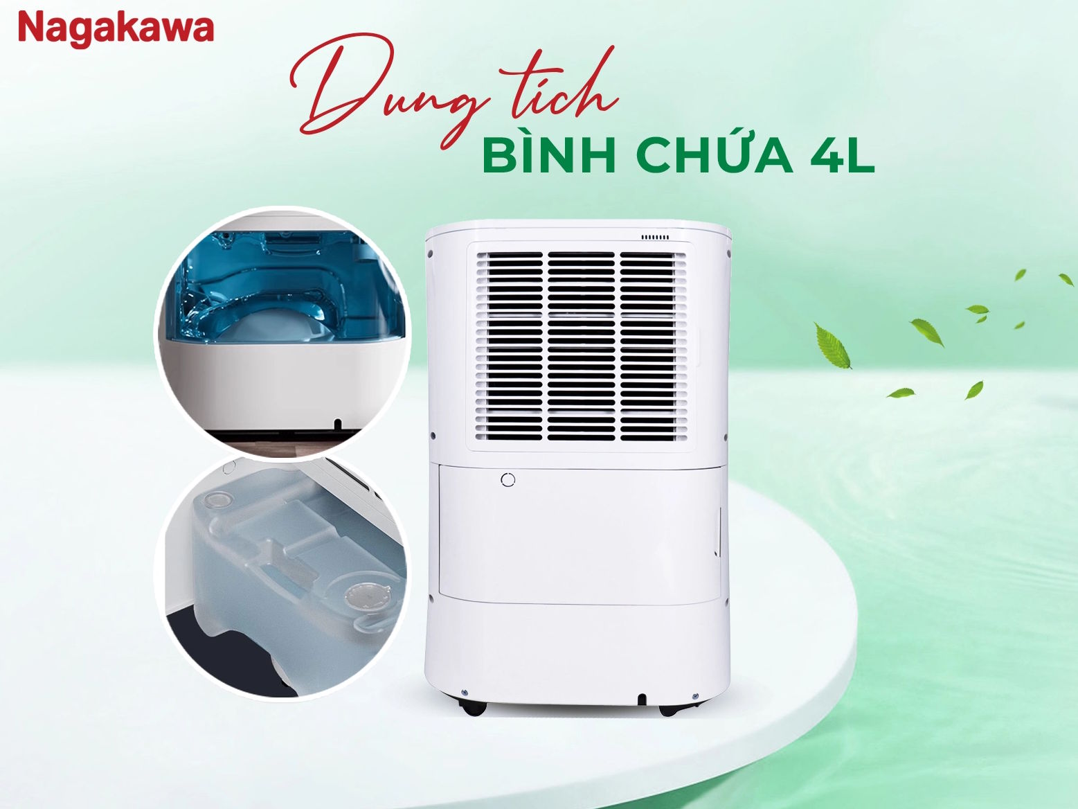 Máy hút ẩm lọc không khí Nagakawa NAD8569 - 25 lít