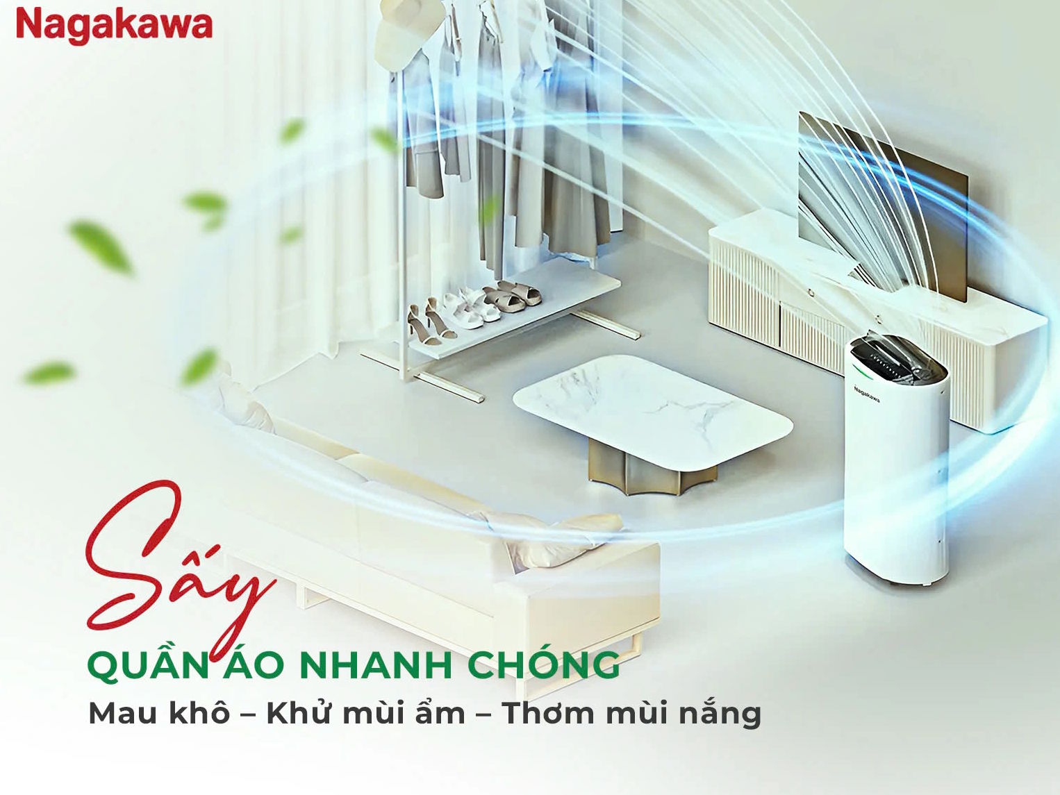 Máy hút ẩm lọc không khí Nagakawa NAD8569 - 25 lít