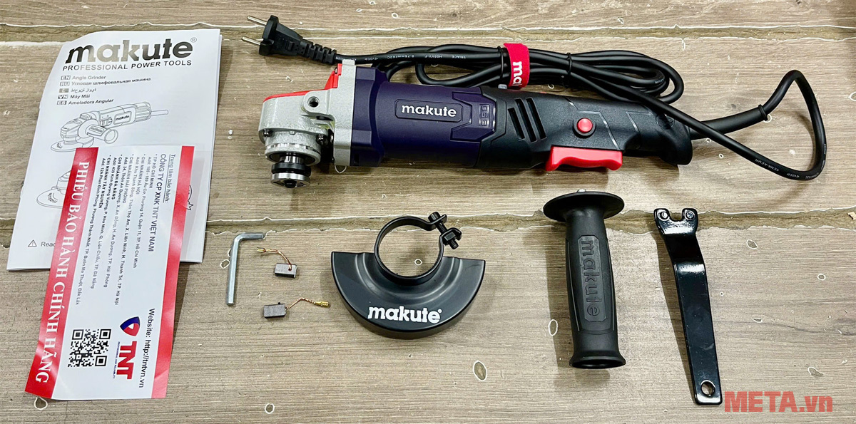 Máy mài tay dài có điều tốc Makute AG126-LV Máy mài tay dài có điều tốc Makute AG126-LV