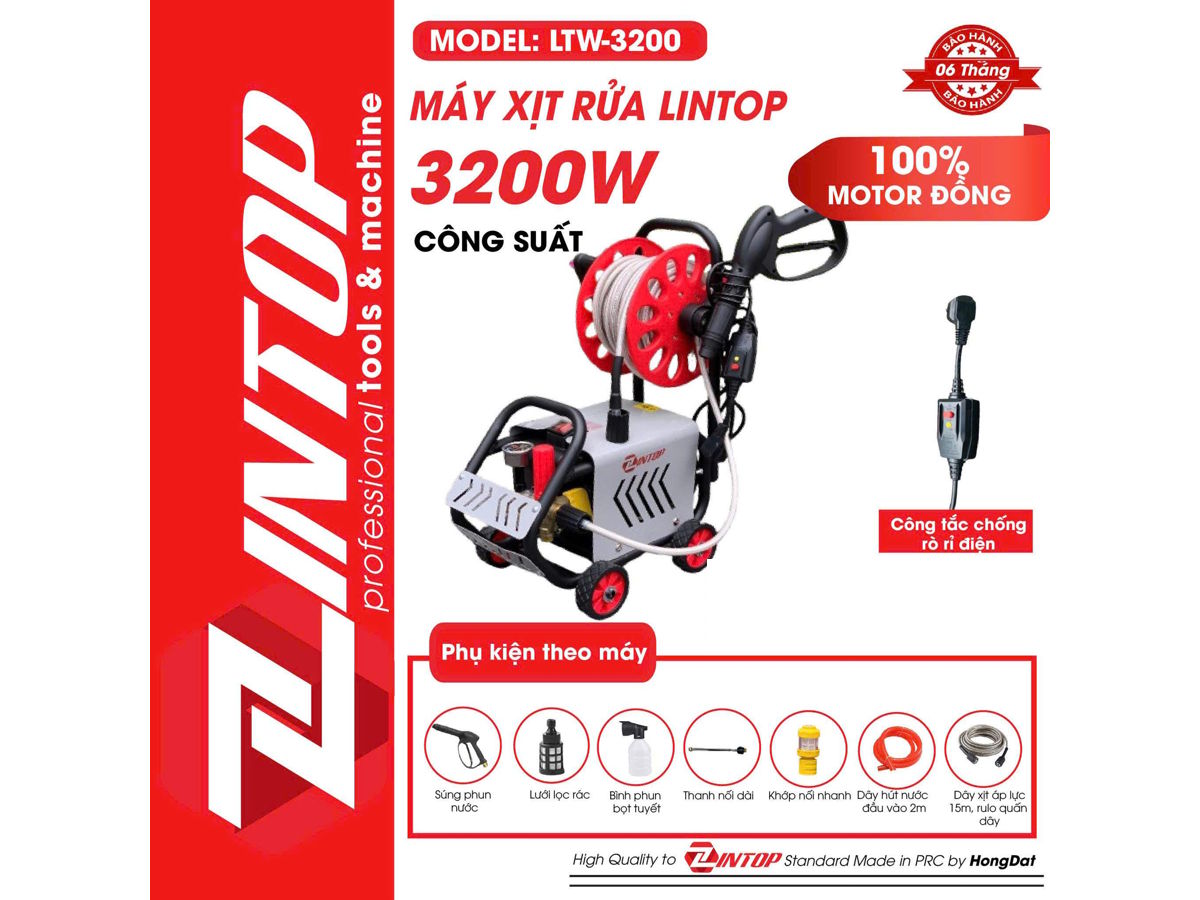 Máy xịt rửa công nghiệp Lintop LTW-3200 3.200W