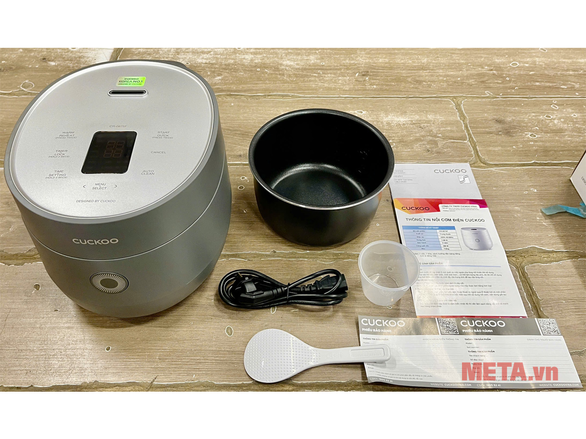 Nồi cơm điện tử Cuckoo CR-0675F/UGUGCRVN 1.08 lít