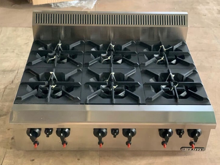 Bếp âu 6 họng dùng gas Berjaya OB6-17