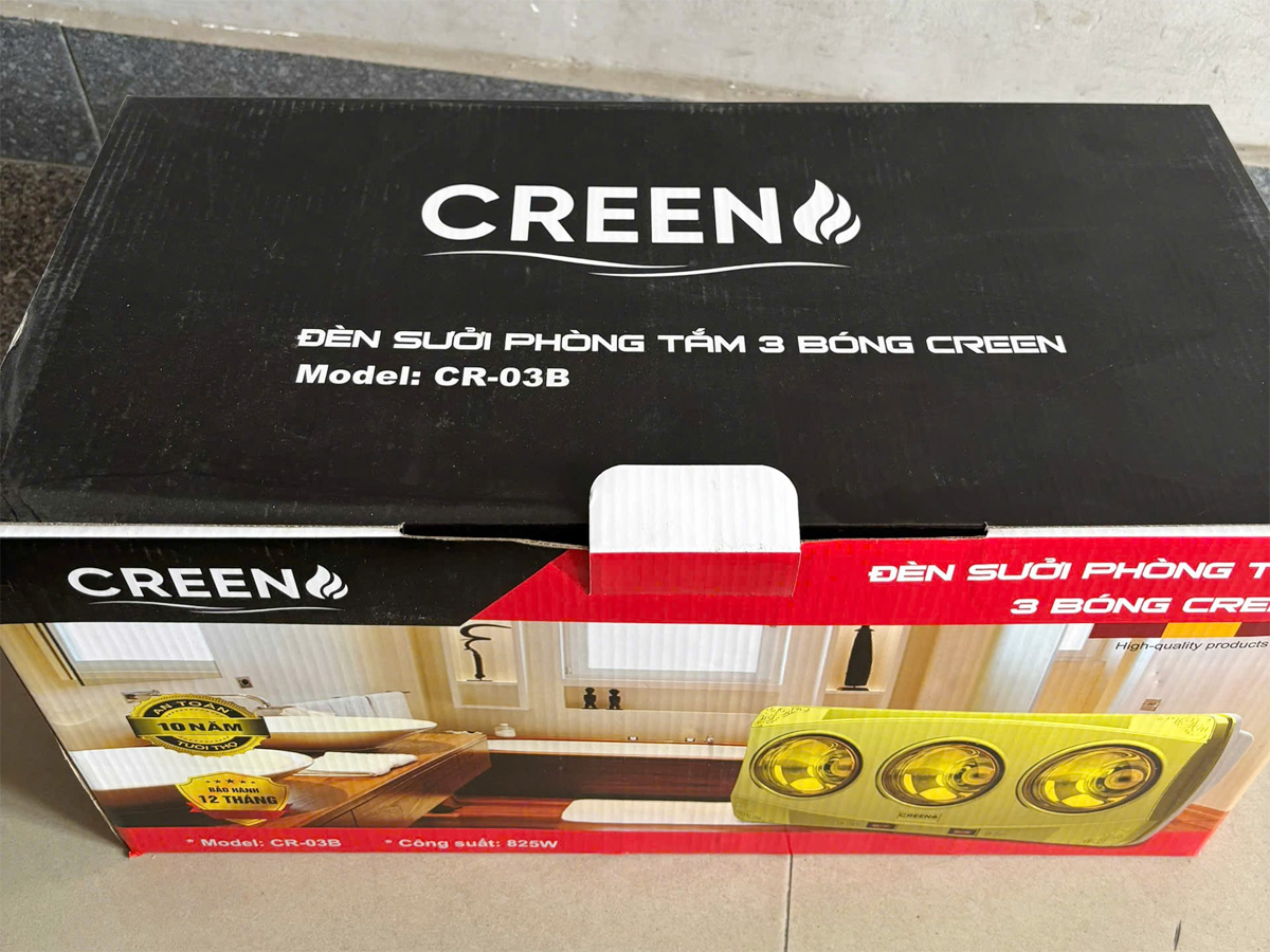 Đèn sưởi nhà tắm 3 bóng Creen CR-03