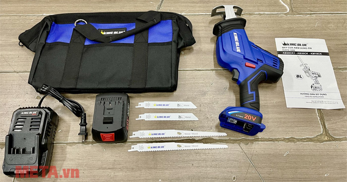Bộ sản phẩm Máy cưa kiếm dùng pin 20V Kingblue KB20CK1 Máy cưa kiếm dùng pin 20V Kingblue KB20CK1