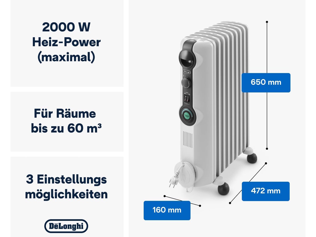 Máy sưởi dầu Delonghi TRRS 0920C