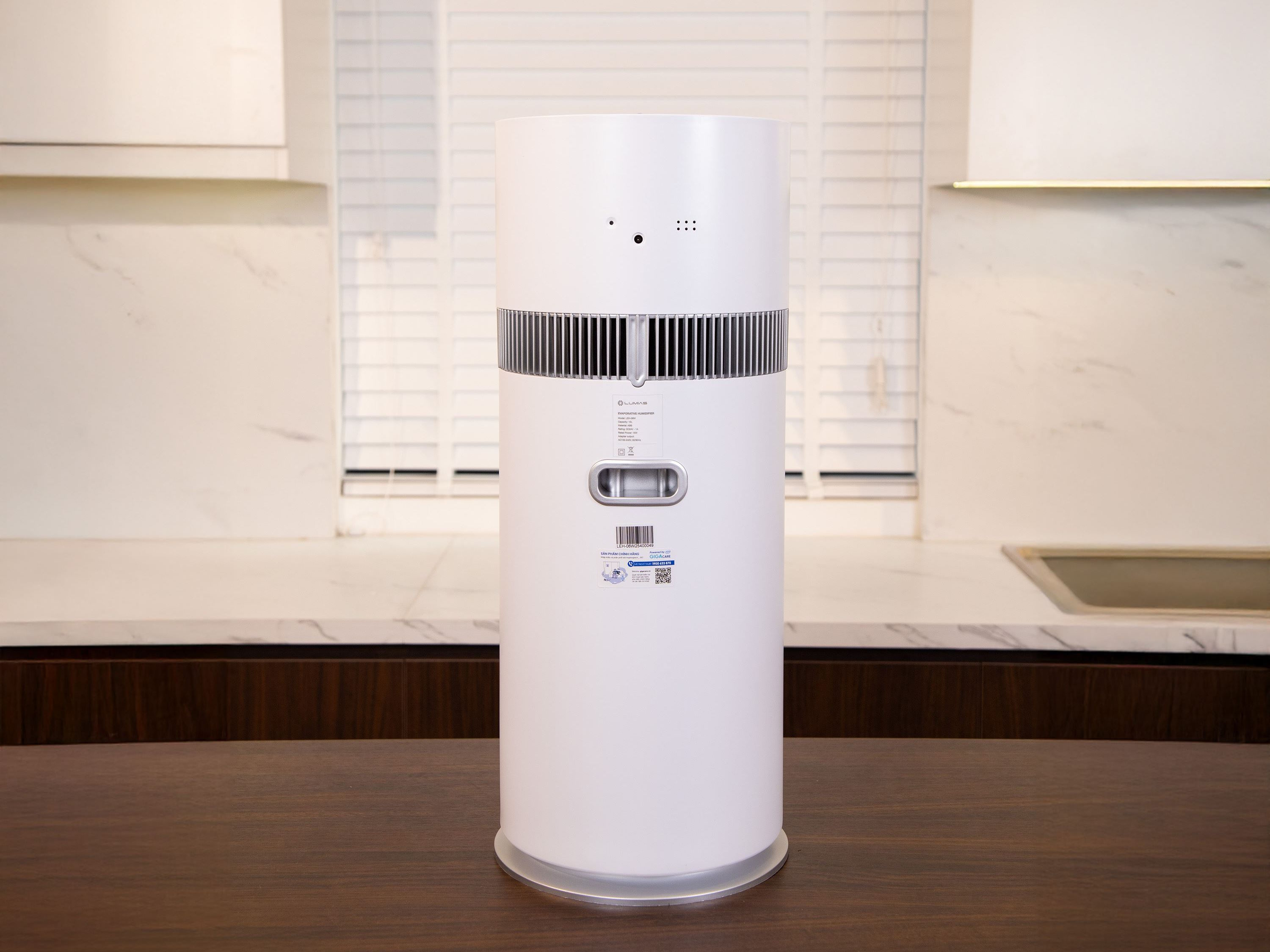 Máy tạo ẩm ion âm 10L Lumias LEH-06W - Trắng bạc, 15W