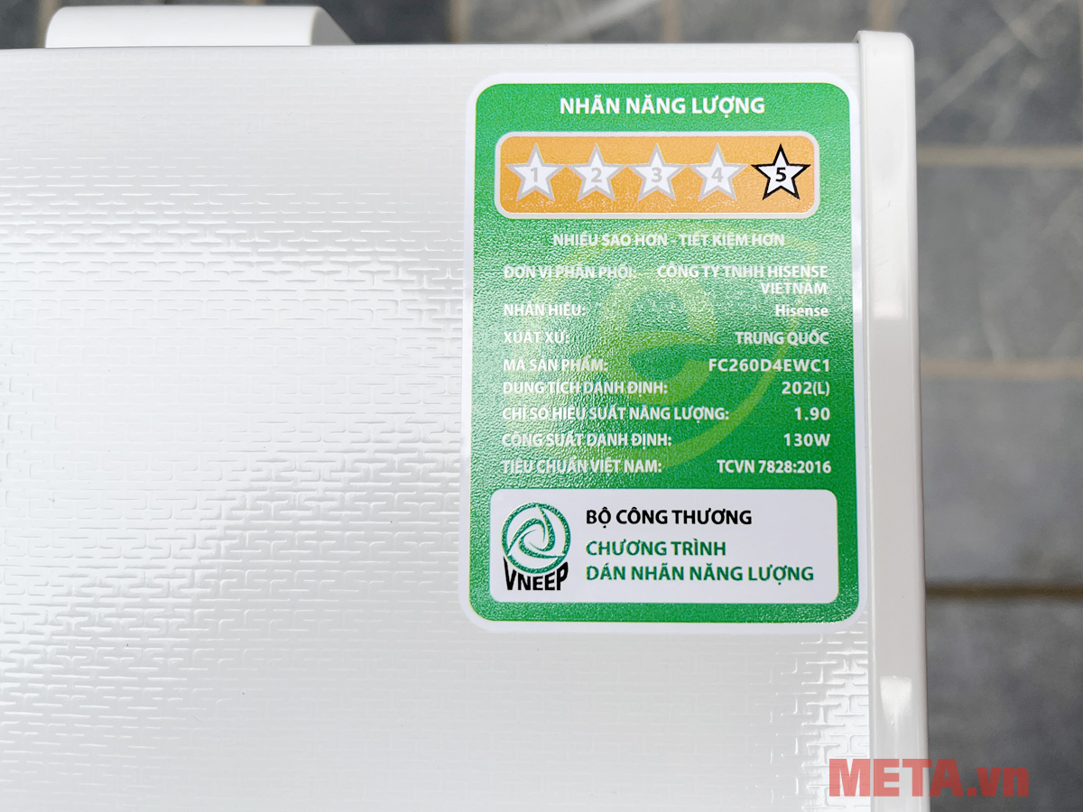 Tủ đông Hisense 202 lít FC260D4EWC1