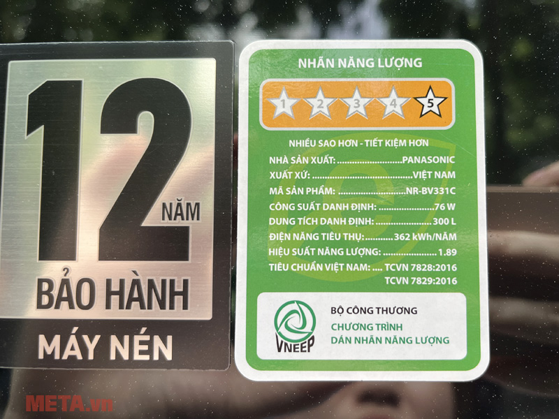 Tủ lạnh Panasonic Inverter 300 lít NR-BV331CPKV