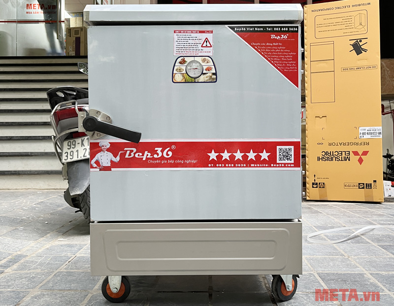 Hình ảnh thực tế tủ nấu cơm công nghiệp 6 khay dùng điện 1 pha Tủ nấu cơm công nghiệp 6 khay dùng điện