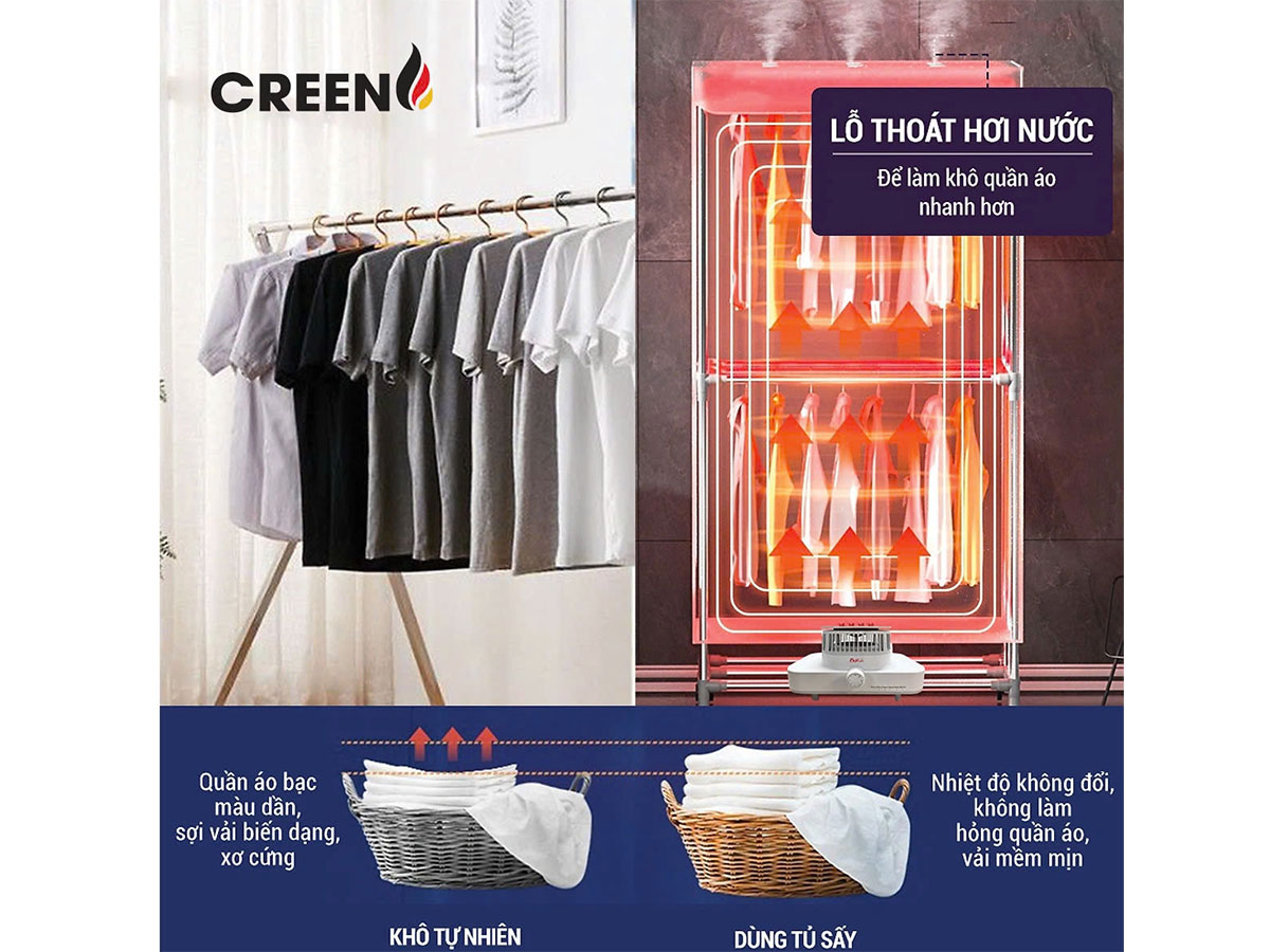 Máy sấy quần áo Creen CR-TSC25