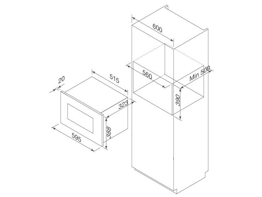 Lò vi sóng âm tủ Malloca MW-820B