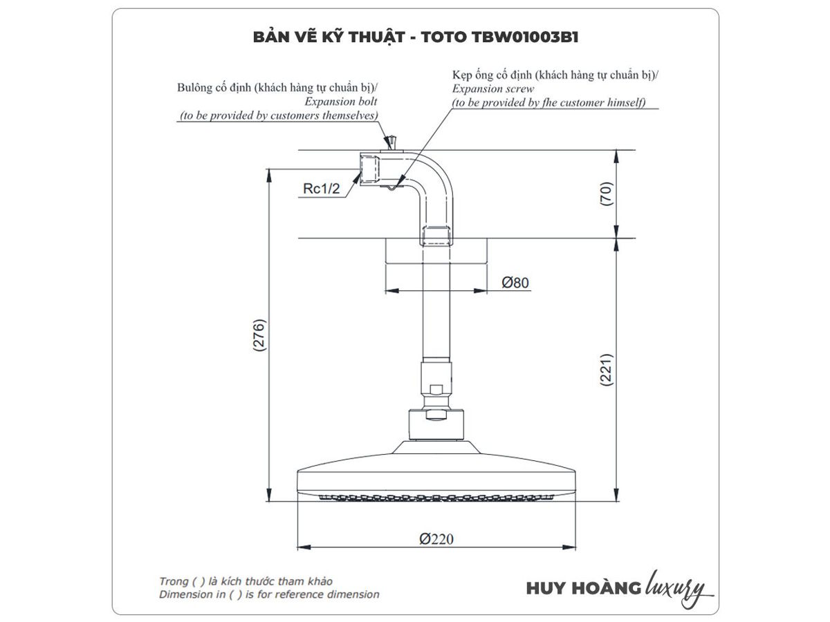Bát sen Toto TBW01003B1 gắn trần