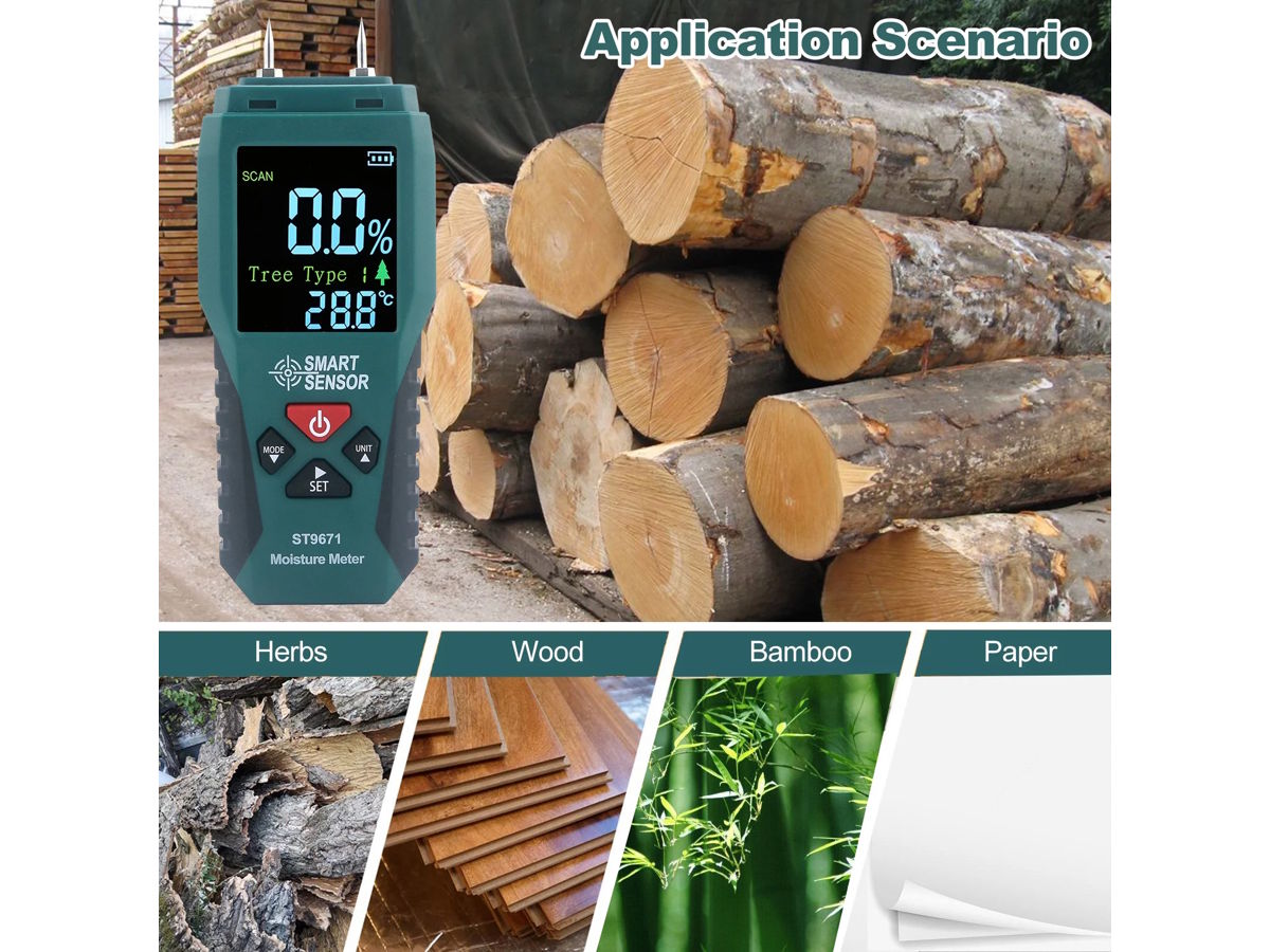 Máy đo độ ẩm gỗ Smartsensor ST9671 (2% - 70%)