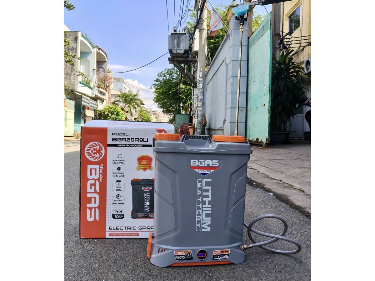 Máy phun thuốc Bgas BGA20A9LI (20 lít, đảo thuốc)