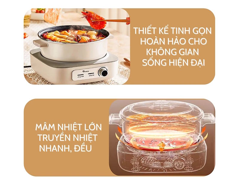 Nồi lẩu điện Sowun SW6023 5 lít