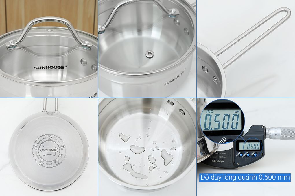Bộ nồi inox 5 đáy Sunhouse SHG669