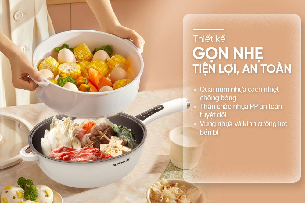 Chảo điện đa năng 5 lít Sunhouse SHD4555