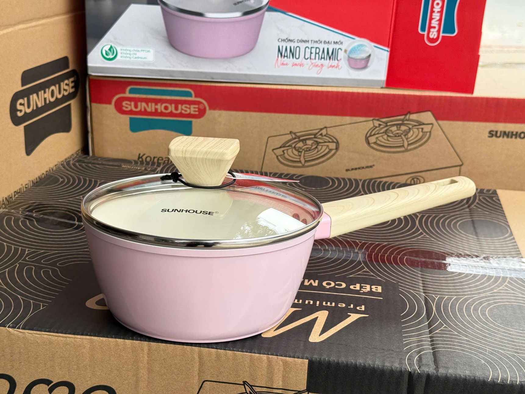 Quánh phủ sứ Nano đáy từ Sunhouse Healthy MP18P