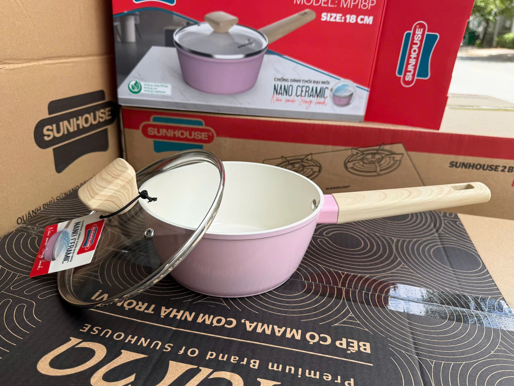 Quánh phủ sứ Nano đáy từ Sunhouse Healthy MP18P