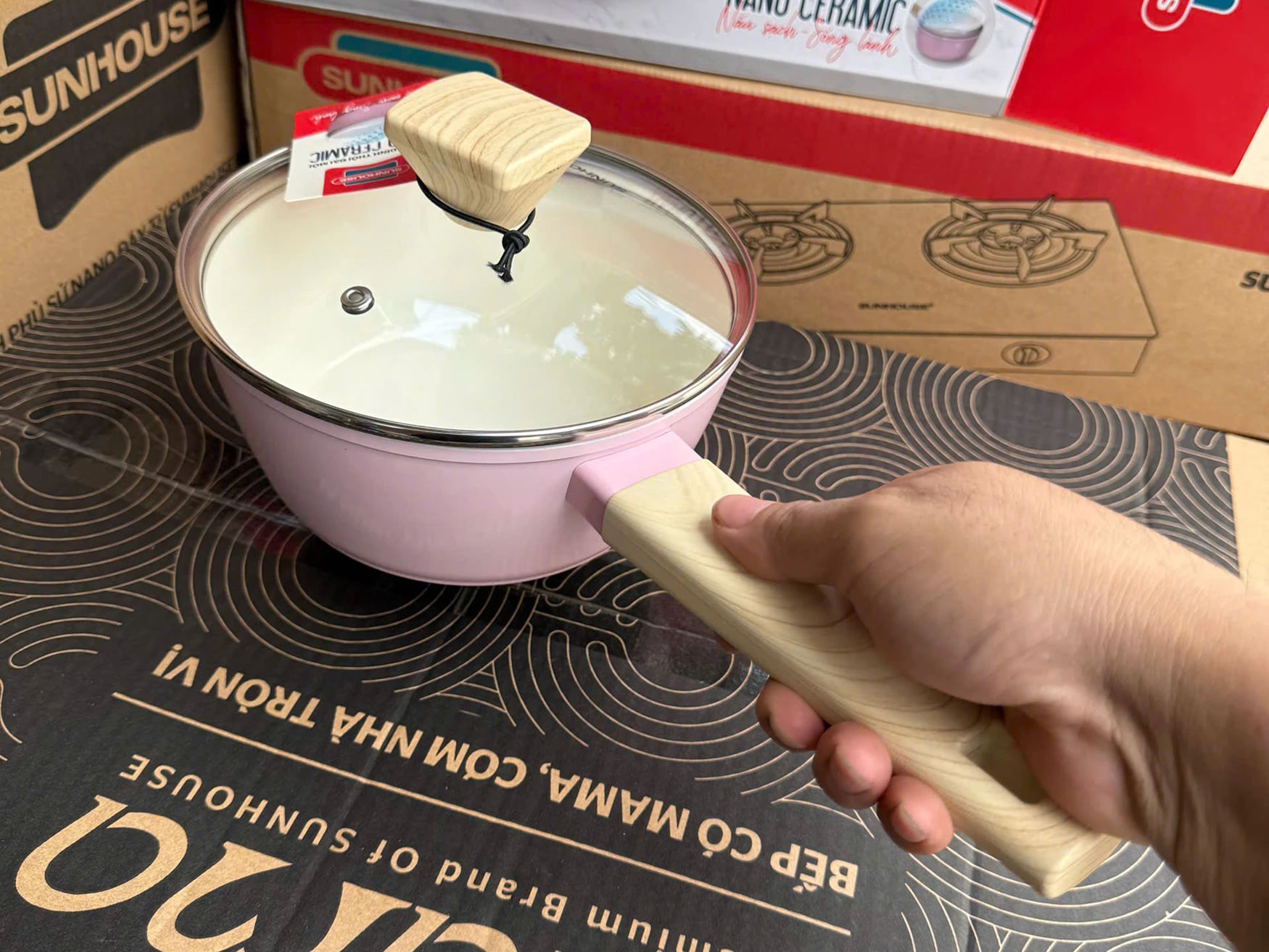 Quánh phủ sứ Nano đáy từ Sunhouse Healthy MP18P