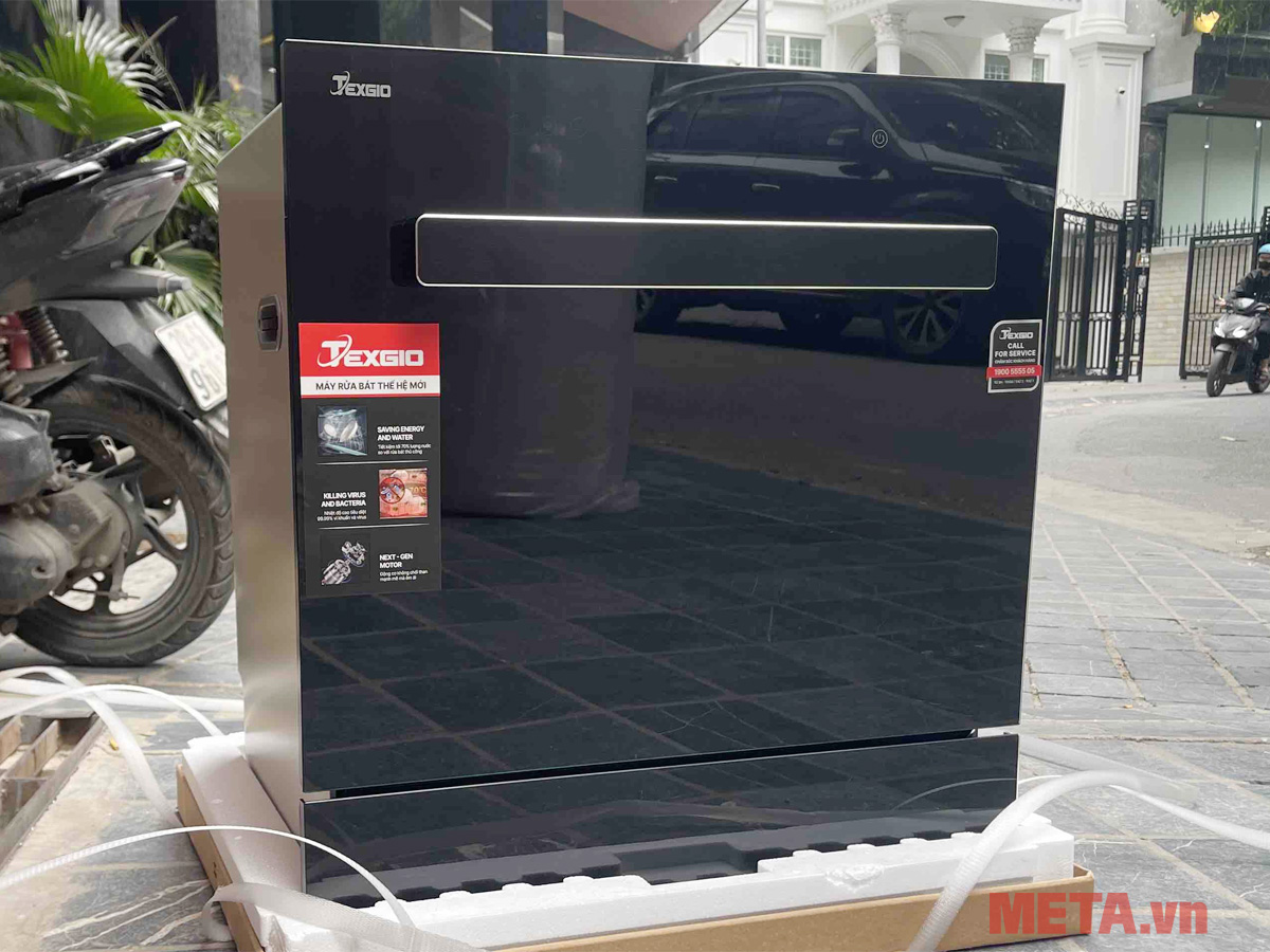 Hình ảnh thực tế máy rửa chén bát Texgio TGWFD78GB 11 bộ Máy rửa chén bát Texgio TGWFD78GB 11 bộ