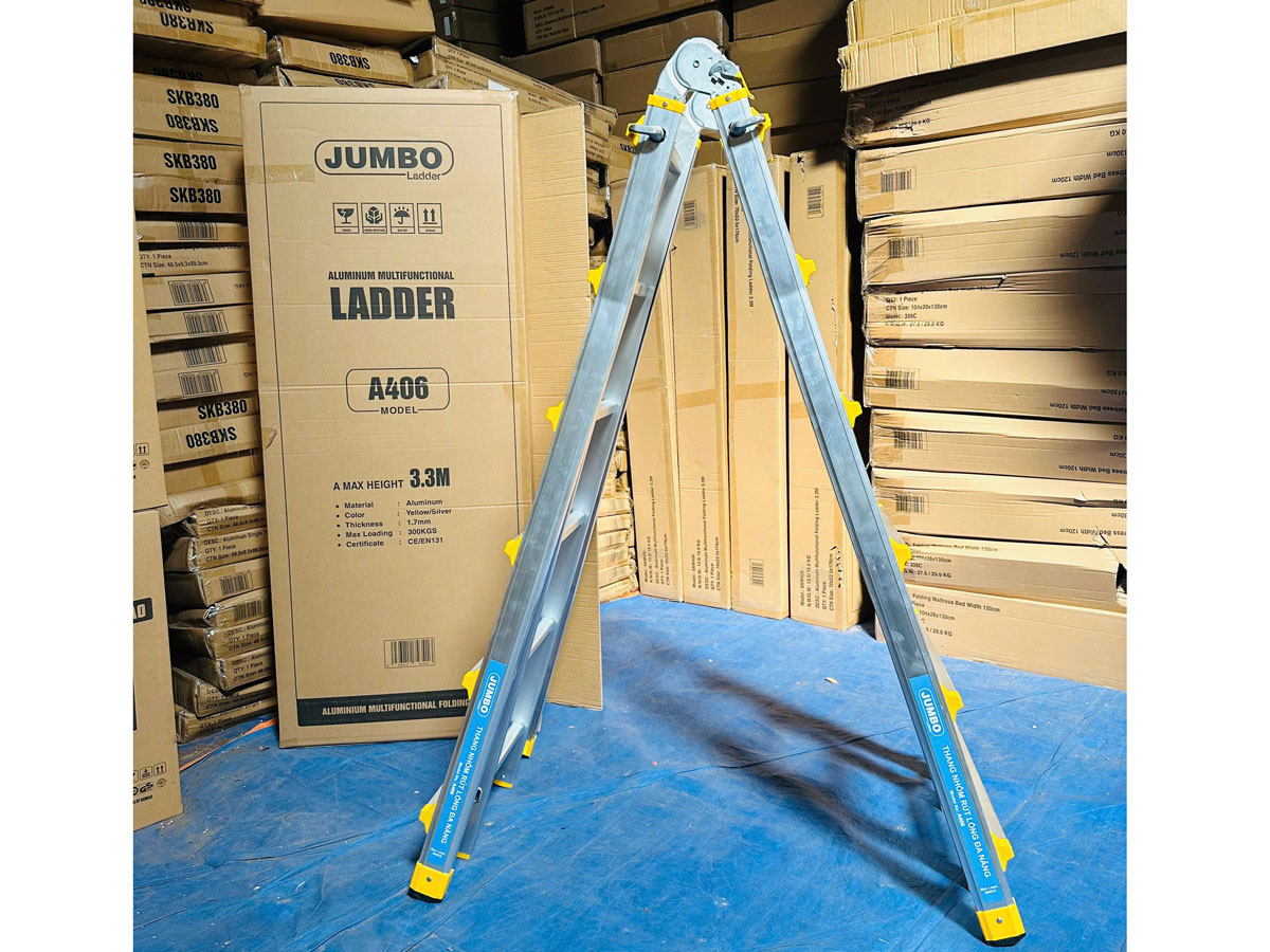 Thang nhôm rút lồng Jumbo A406