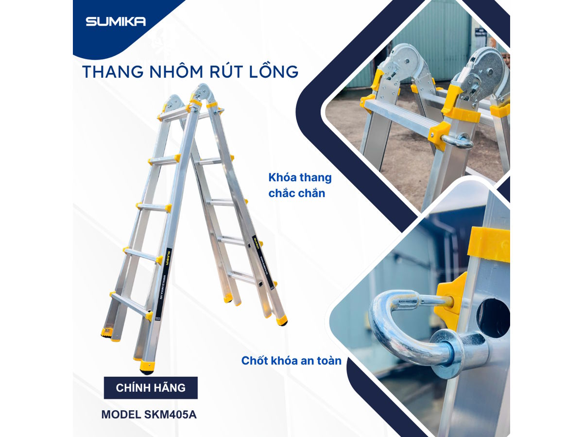 Thang nhôm rút lồng Sumika SKM405A