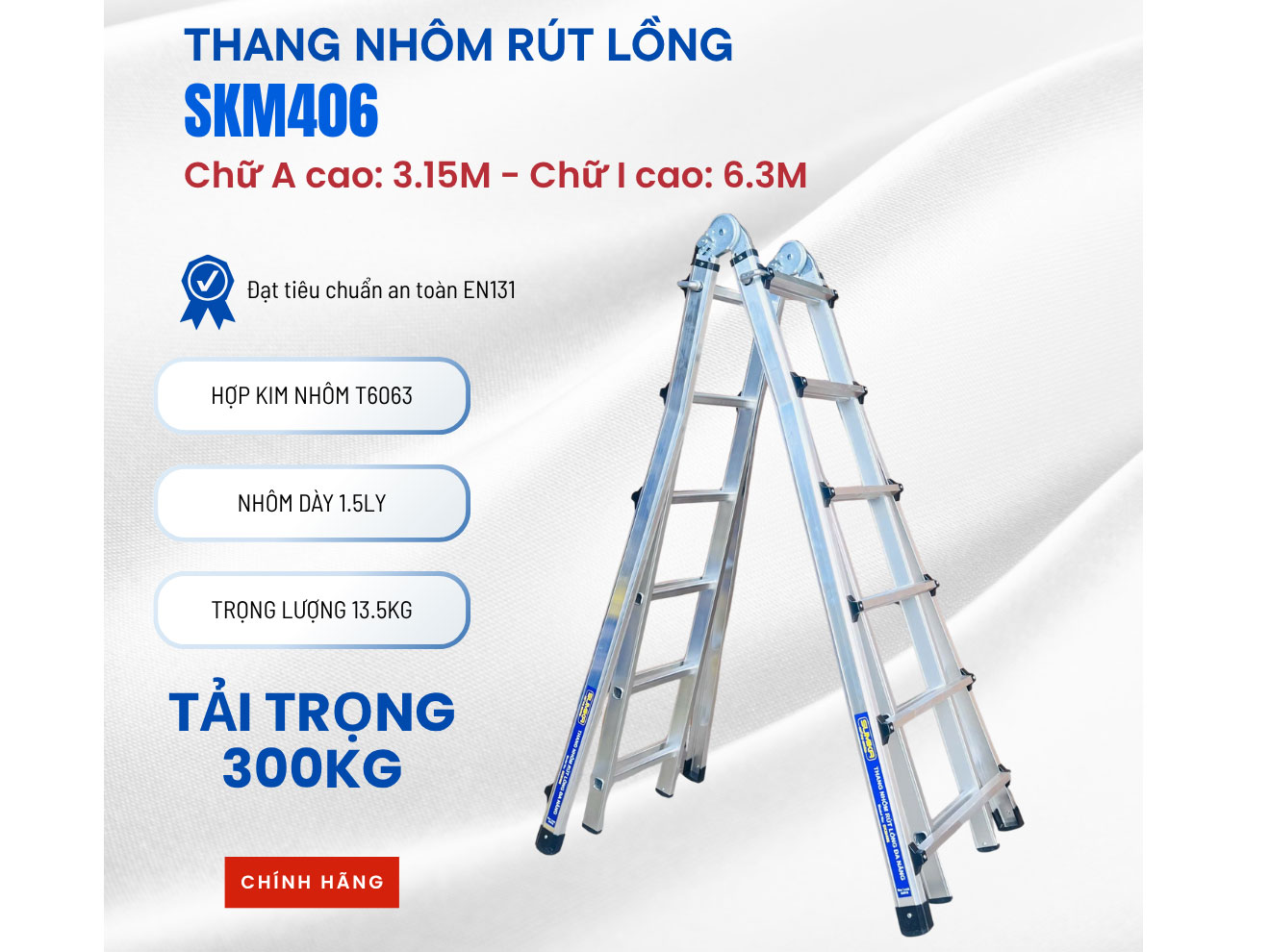 Thang nhôm rút lồng Sumika SKM406