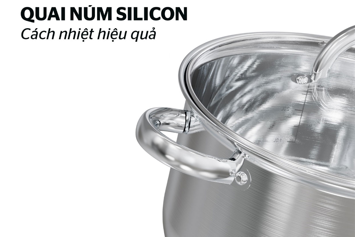 Bộ nồi inox 3 đáy Sunhouse SHG361