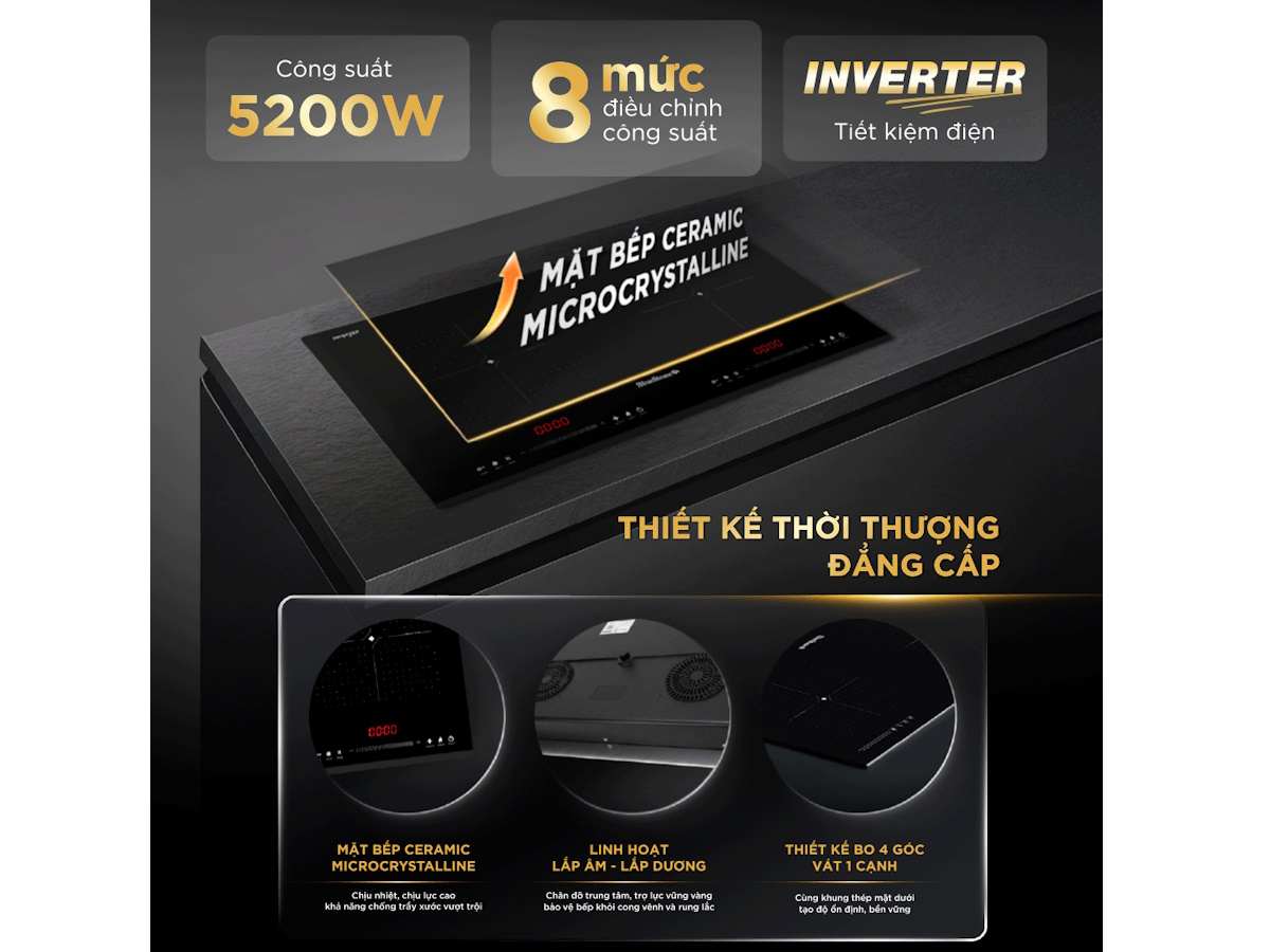 Bếp từ đôi BlueStone ICB-6939 5.200W