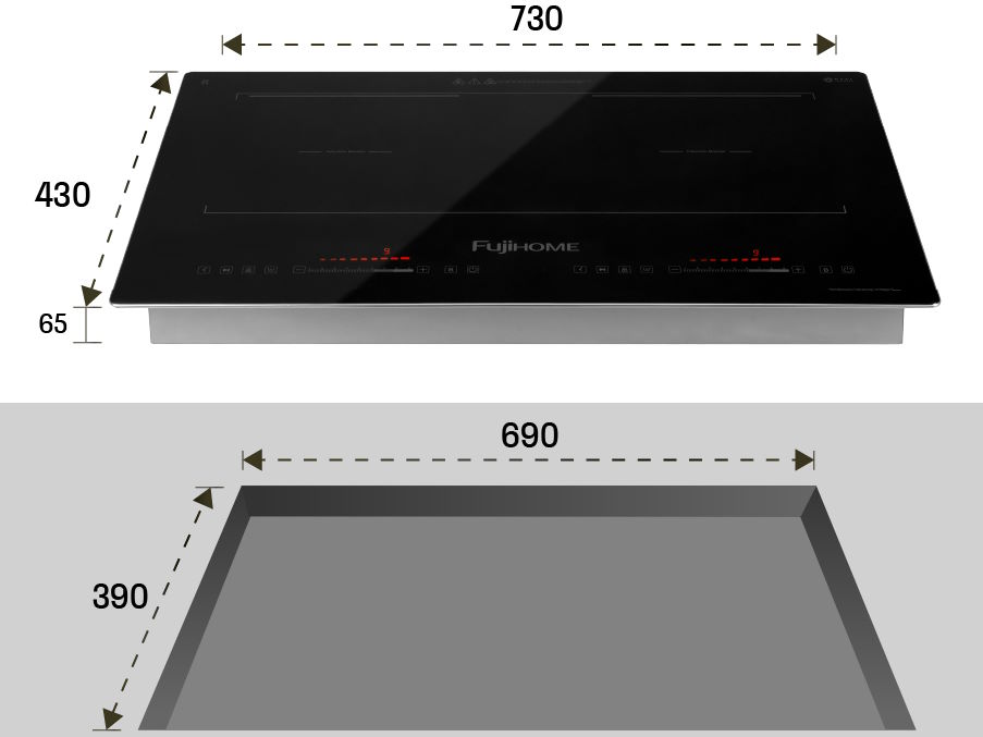 Bếp từ đôi Fujihome IC2622