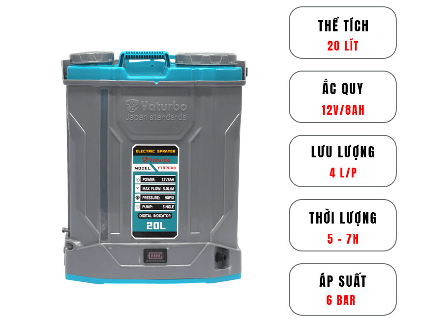 Bình xịt điện Yaturbo YTB20A8