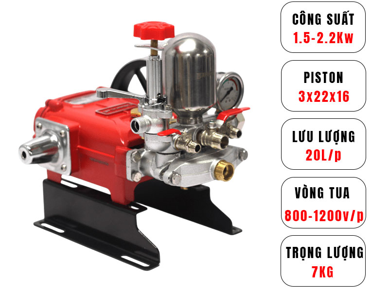 Đầu xịt bầu áp 1HP Yasumaru YSM522C (Ty thép)